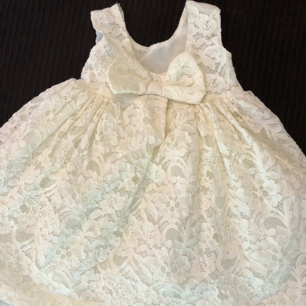 Girls off white dress.